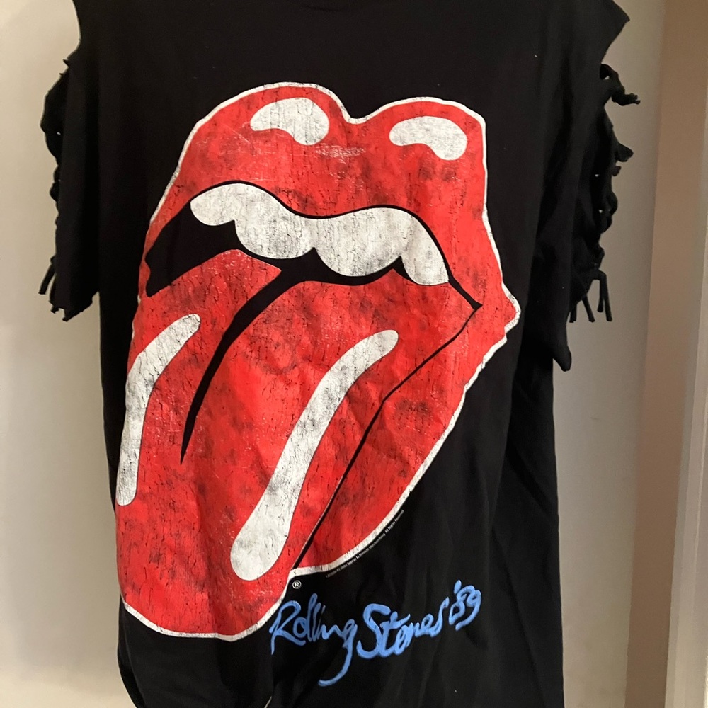 the Rolling Stones Black womans  T-Shirt